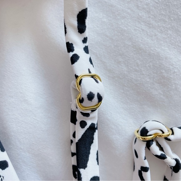 Kona Sol NWT Twist-Front Bikini Top size small 4-6 Women's Leopard swimsuit - Picture 6 of 12